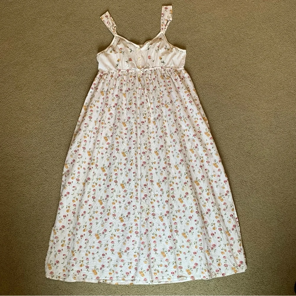 Vintage Victoria’s Secret Country Floral Boho Dress Prairie Gown Cottage Medium - Picture 3 of 16